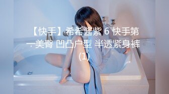 【快手】希希酱紫 6 快手第一美臀 凹凸户型 半透紧身裤 (1)