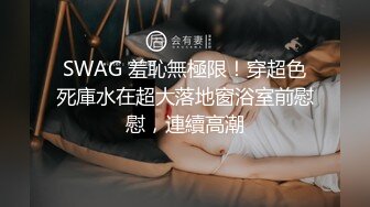 SWAG 羞恥無極限！穿超色死庫水在超大落地窗浴室前慰慰，連續高潮