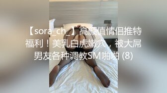 【sora_ch_】高颜值情侣推特福利！美乳白虎嫩穴，被大屌男友各种调教SM啪啪 (8)